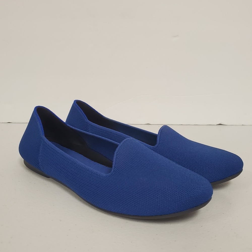 Rothy Womens Almond Toe Loafer Knit Flats Size 8.5 Blue Fisherman Nautical Work - Picture 2 of 13
